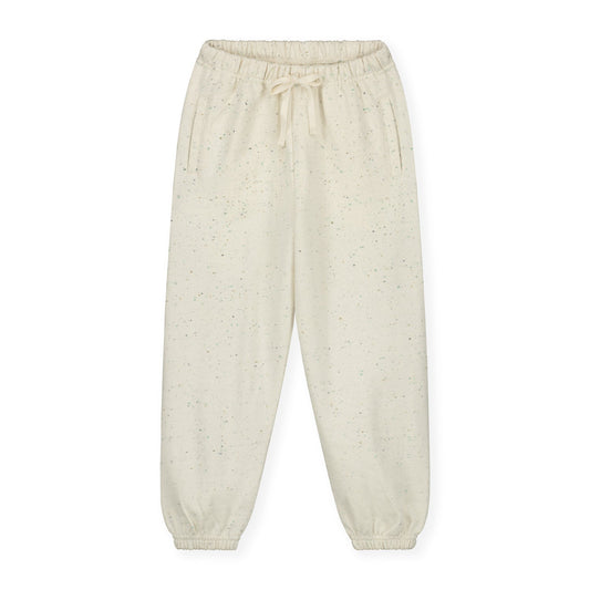 儿童米白色棉长裤