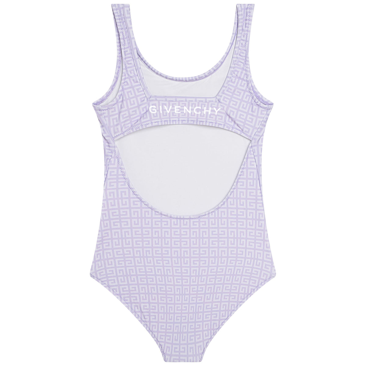 女童浅紫色Logo泳衣