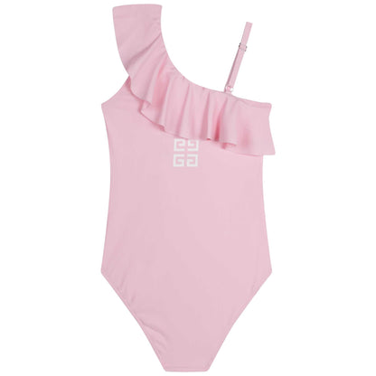 女童粉色Logo泳衣