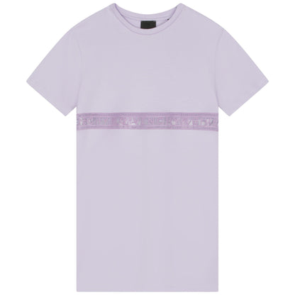 女童浅紫色Logo棉连衣裙
