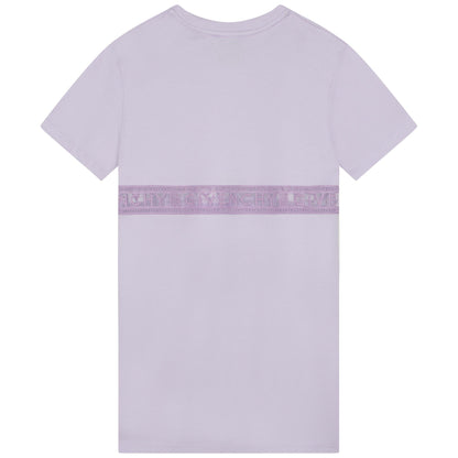 女童浅紫色Logo棉连衣裙
