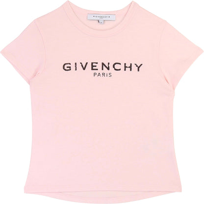 Girls Pink Logo Cotton T-shirt