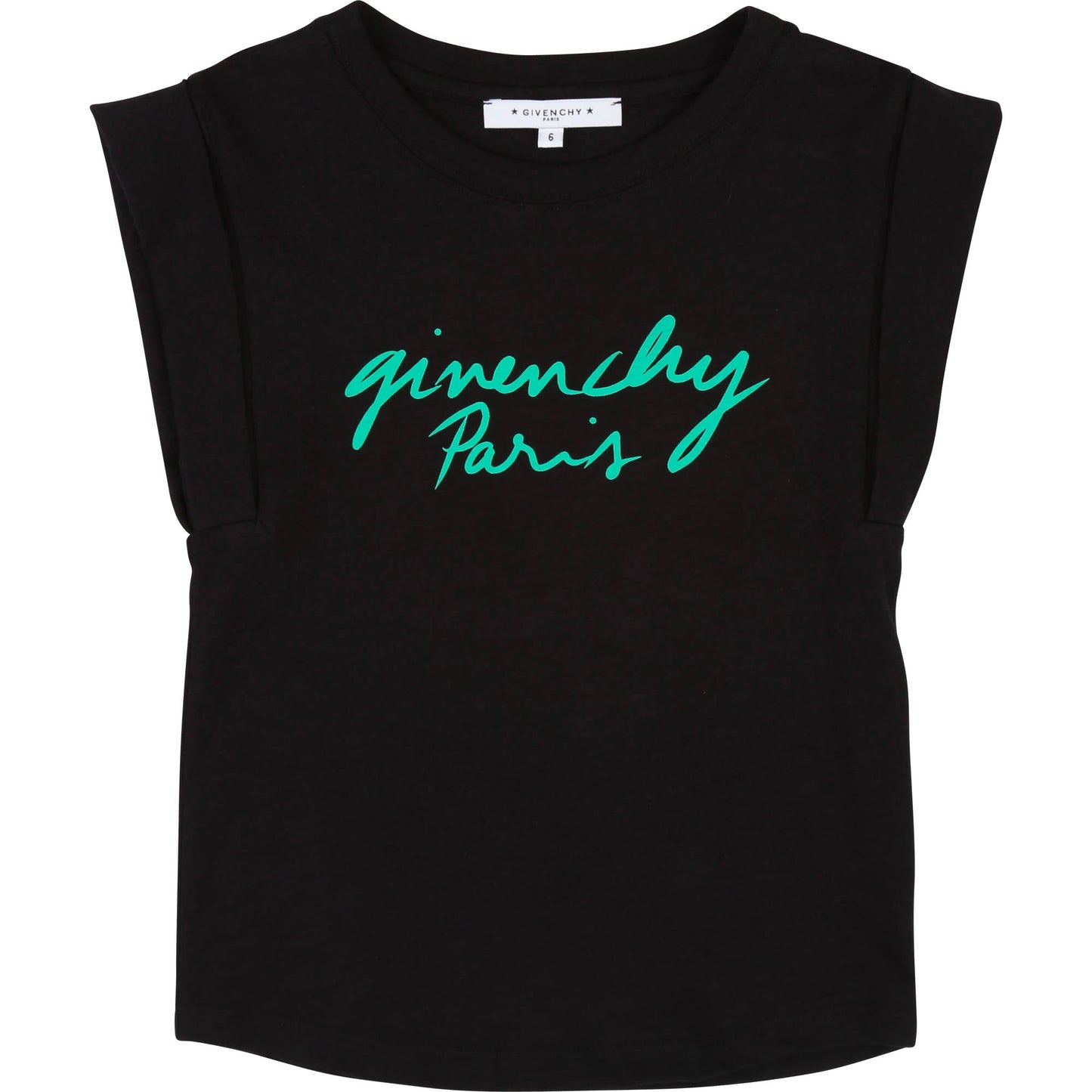 Girls Black Cotton T-shirt