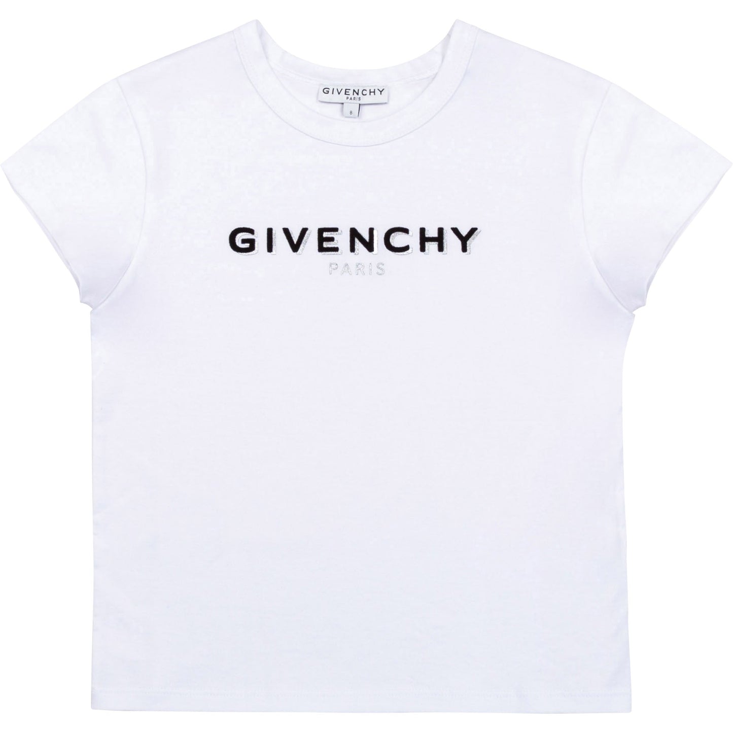 女童白色Logo棉T恤