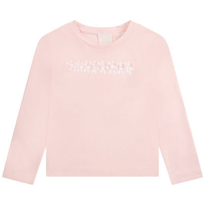女童粉色Logo棉T恤