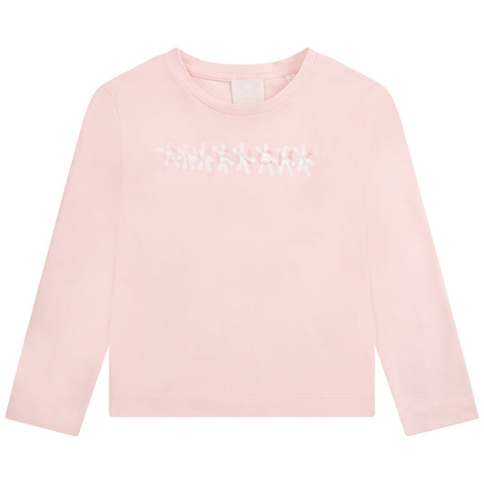 女童粉色Logo棉T恤