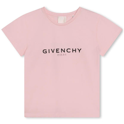 女童粉色Logo棉T恤