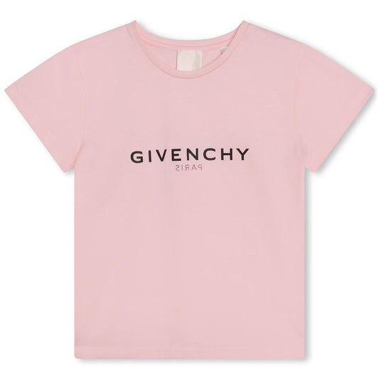 女童粉色Logo棉T恤