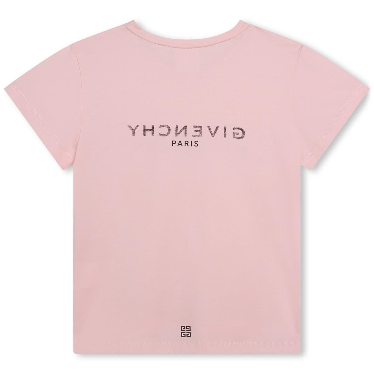 女童粉色Logo棉T恤