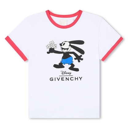 女童白色Logo棉T恤