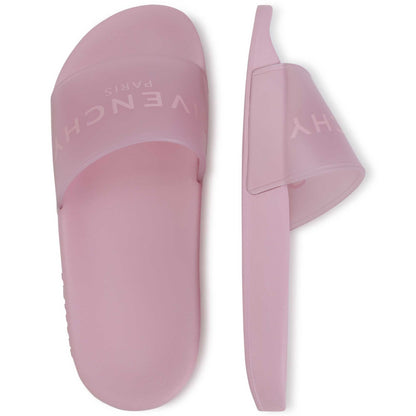 女童粉色Logo拖鞋