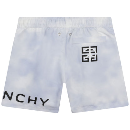 男童白色Logo泳裤