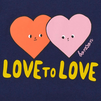 女童藏青色印花棉T恤