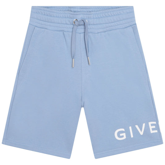 男童蓝色Logo棉短裤