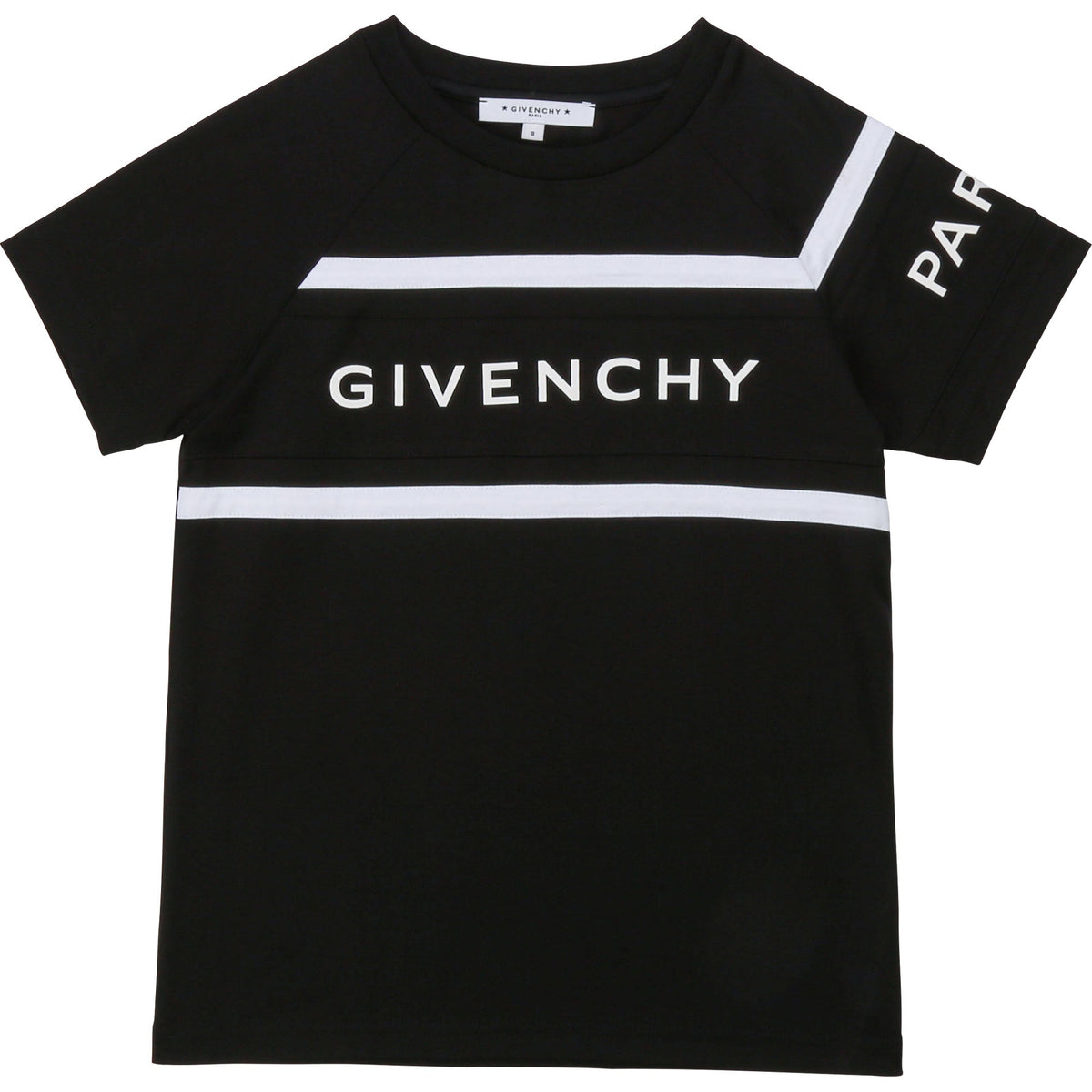 Boys Black Logo Cotton T-Shirt