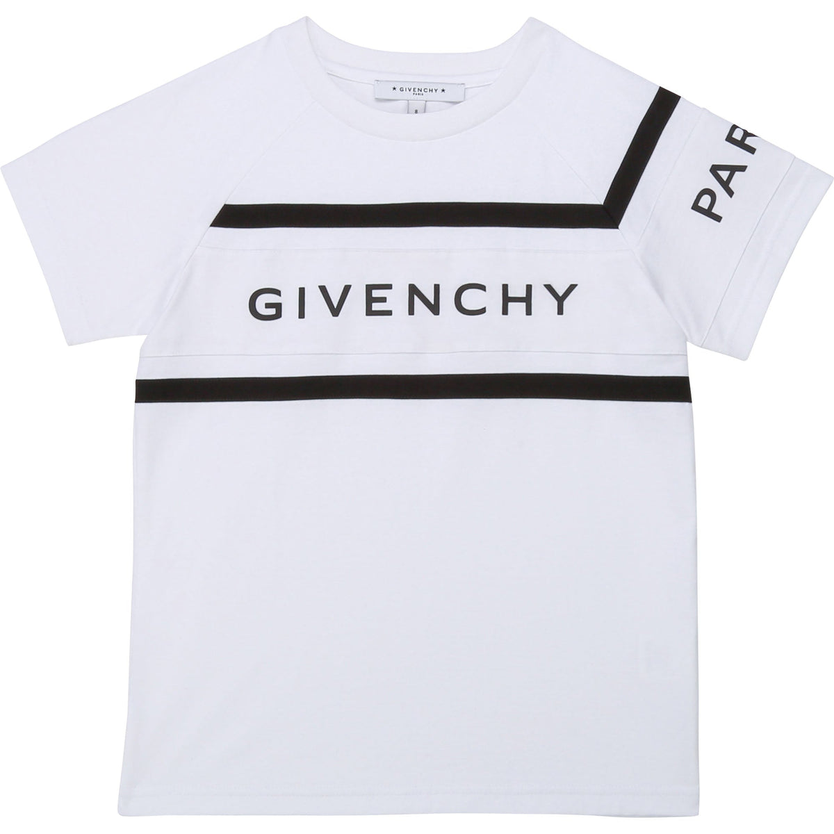 Boys White Logo Cotton T-Shirt