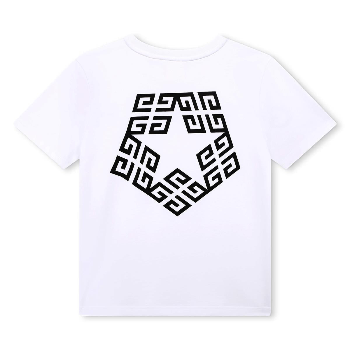 男童白色Logo棉T恤