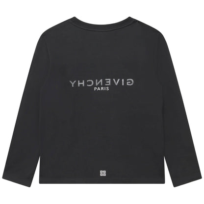 男童藏青色Logo棉T恤