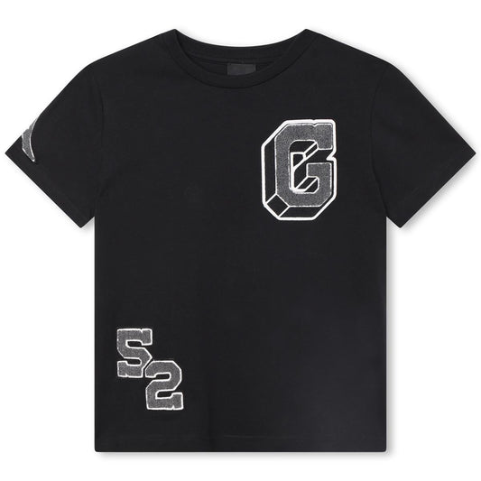 男童黑色Logo棉T恤