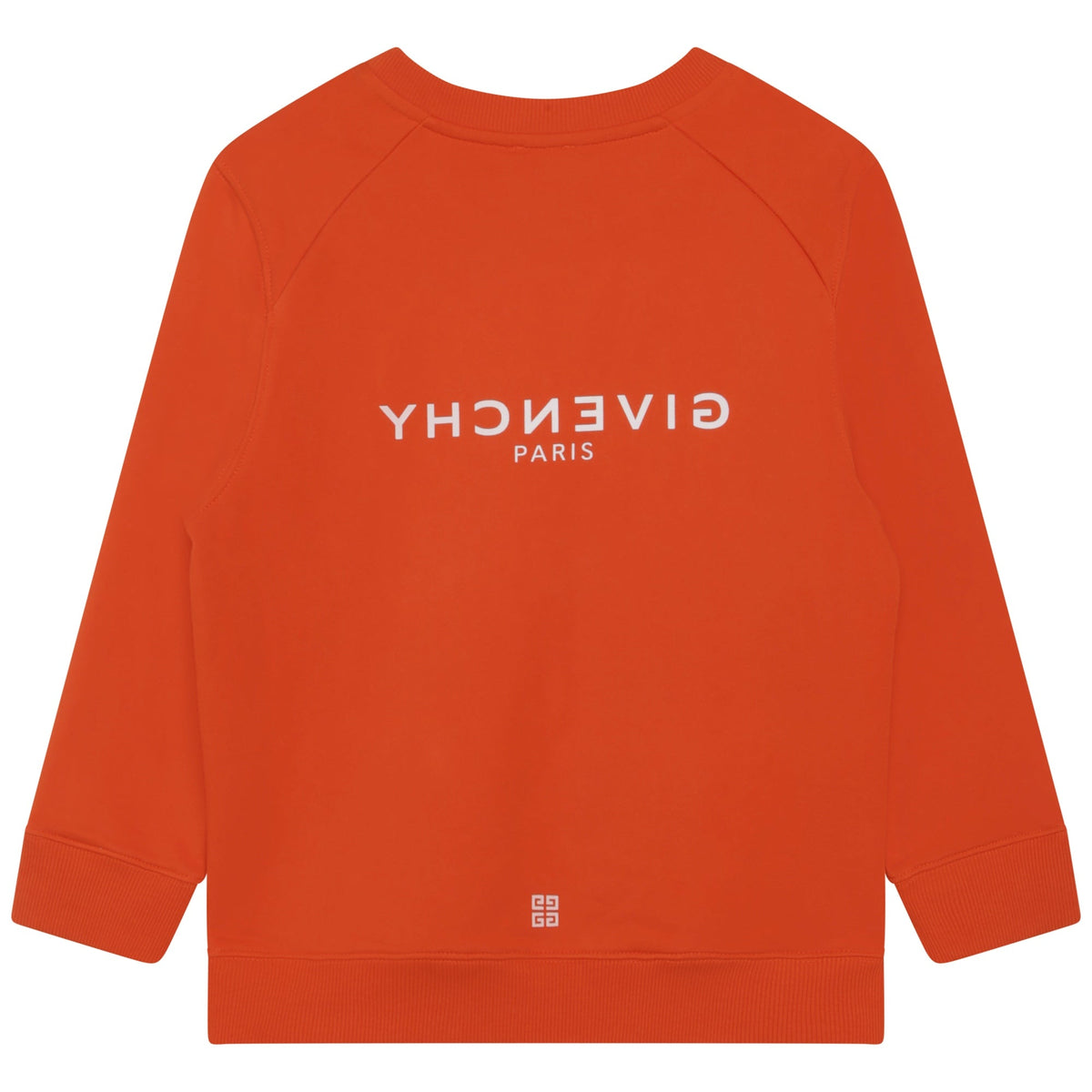 男童橙色Logo棉卫衣