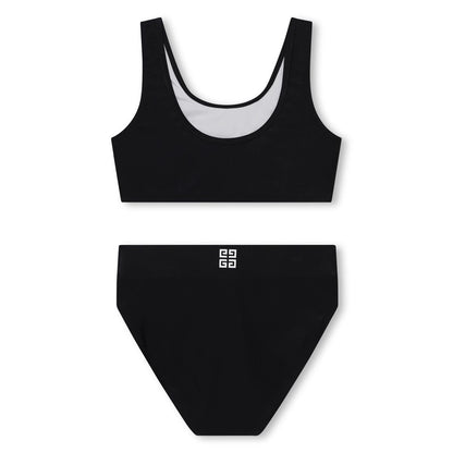 女童黑色Logo泳衣