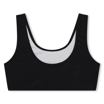 女童黑色Logo泳衣