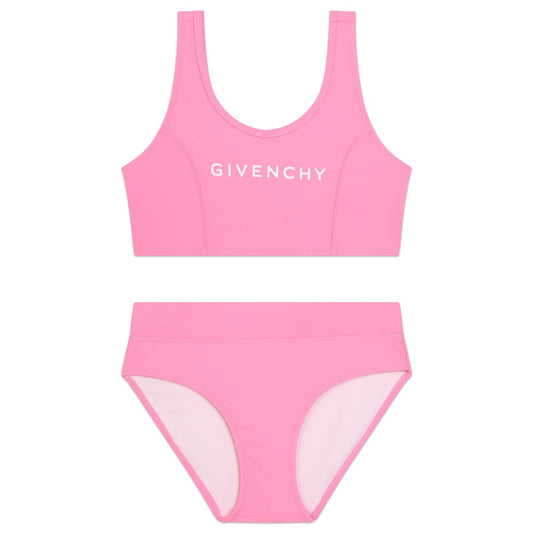 女童粉色Logo泳衣