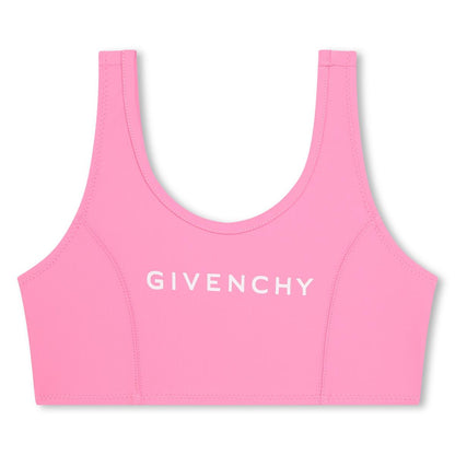 女童粉色Logo泳衣