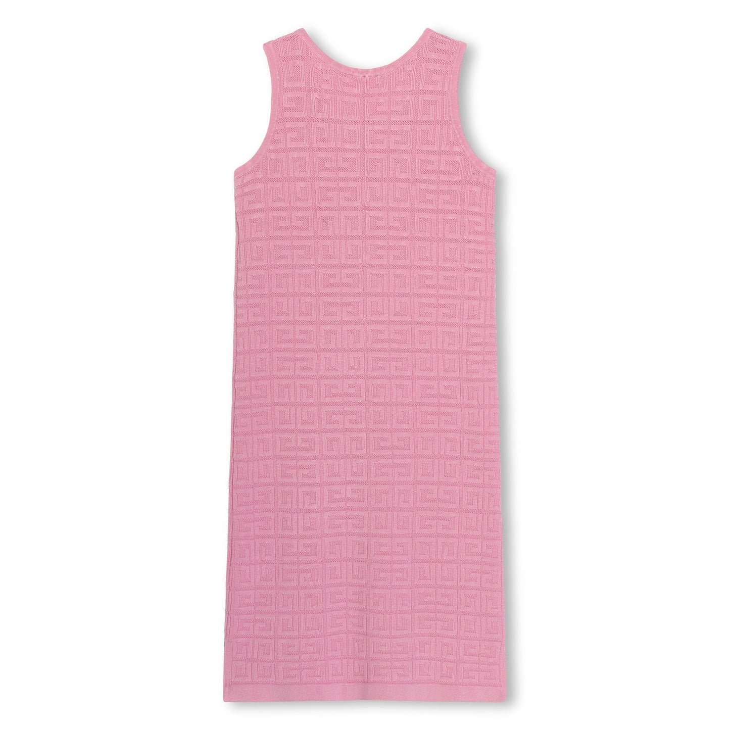 女童粉色针织连衣裙