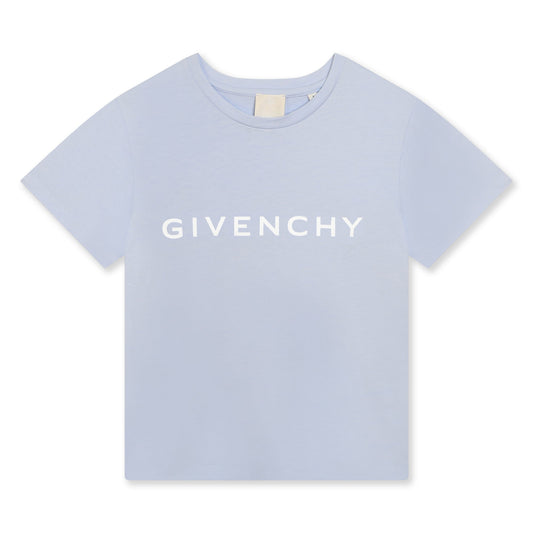 女童浅蓝色Logo棉T恤