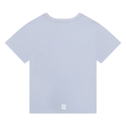 女童浅蓝色Logo棉T恤