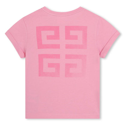 女童粉色Logo棉T恤