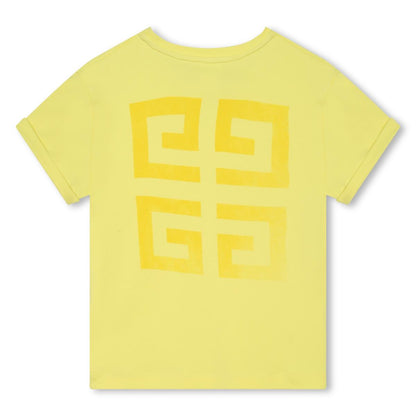 女童黄色Logo棉T恤