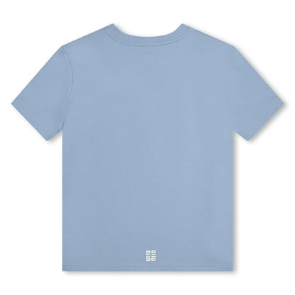 男童蓝色Logo棉T恤