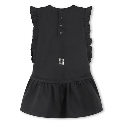 女婴黑色Logo连衣裙