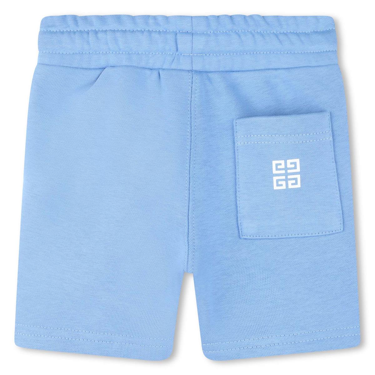 男婴蓝色Logo短裤