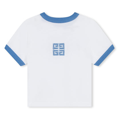 婴儿蓝色条纹棉套装