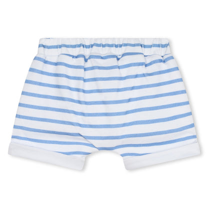 婴儿蓝色条纹棉套装