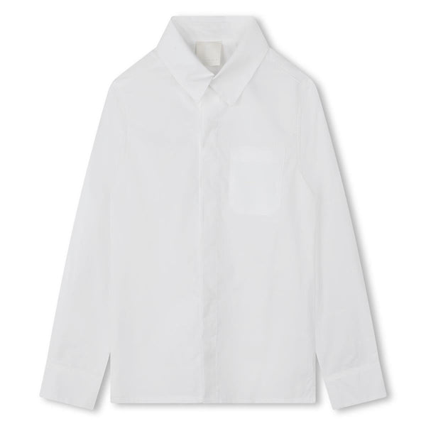 Boys White Cotton Shirt