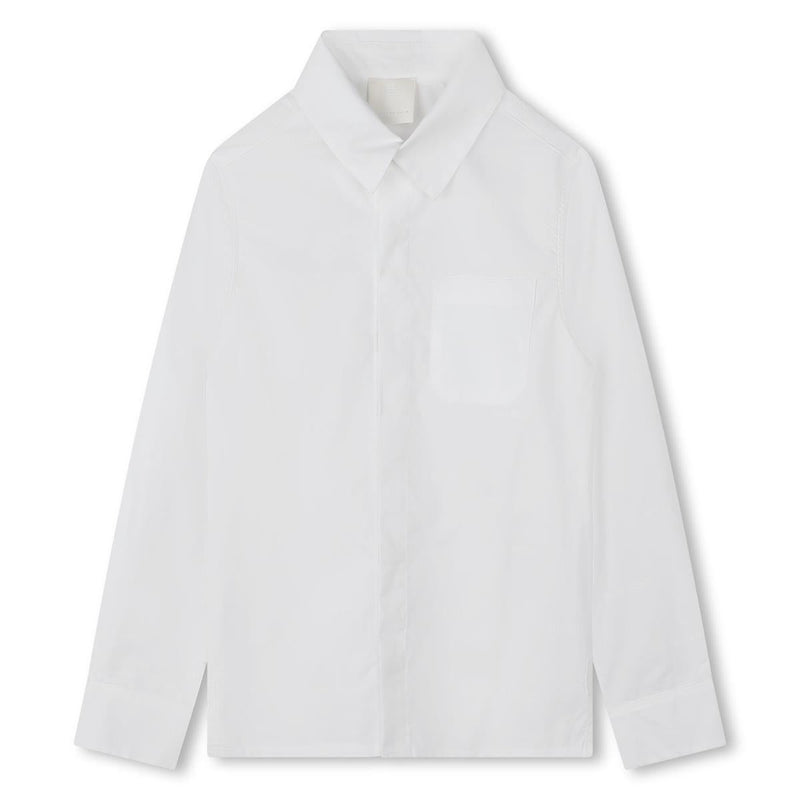 Boys White Cotton Shirt