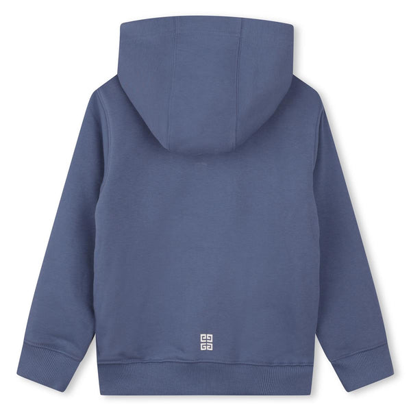 Boys Blue Cotton Zip-Up Top