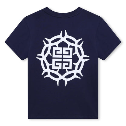 男童藏青色Logo棉T恤