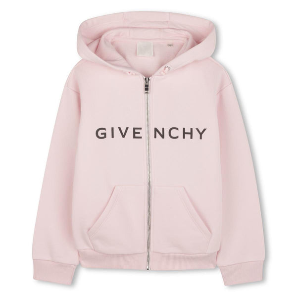 Girls Rose Cotton Zip-Up Top