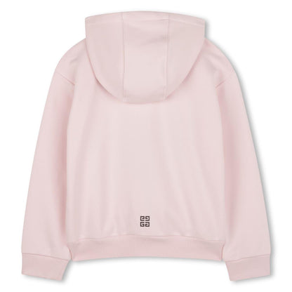 Girls Rose Cotton Zip-Up Top