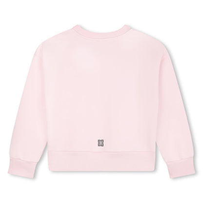 女童粉色Logo棉卫衣