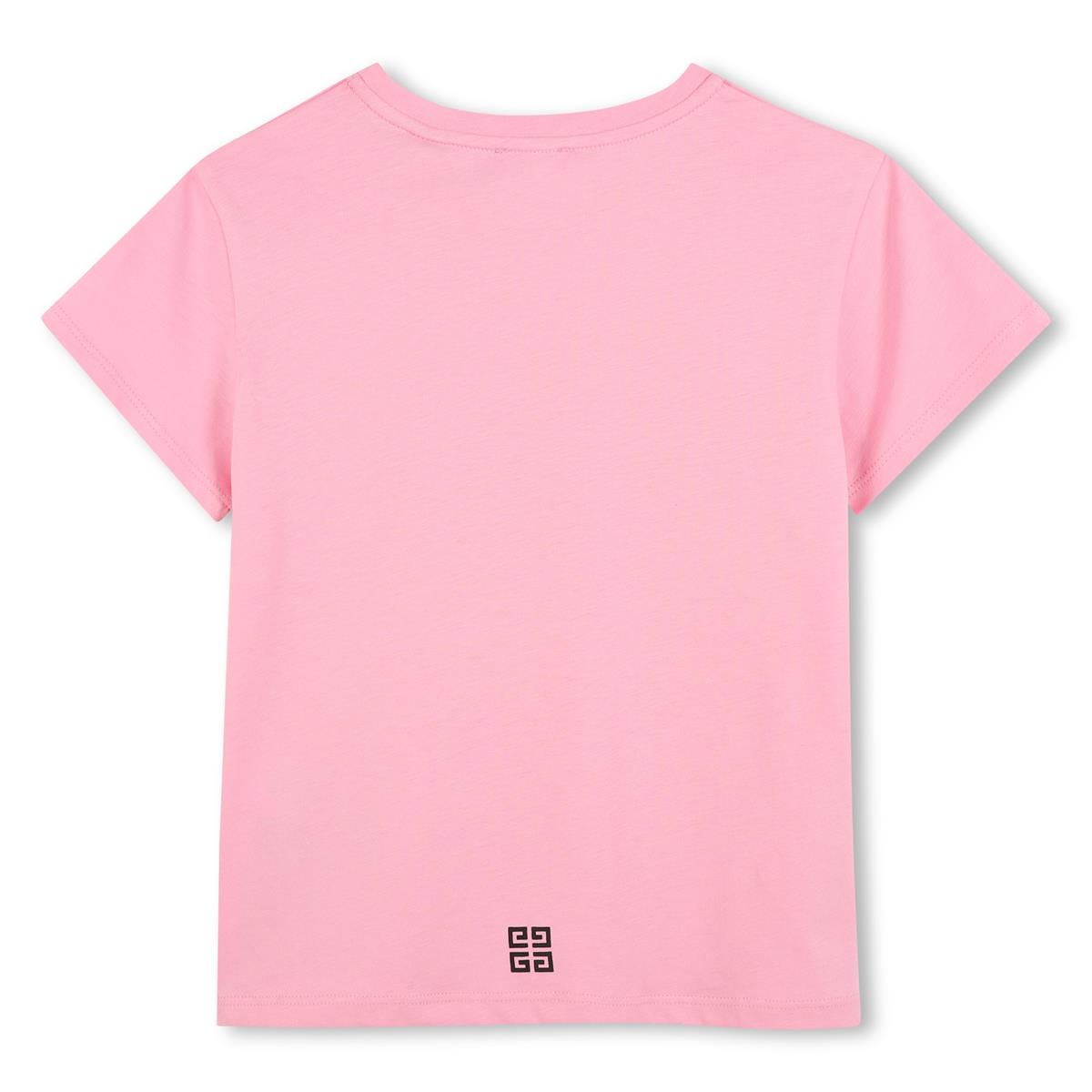 女童粉色Logo棉T恤
