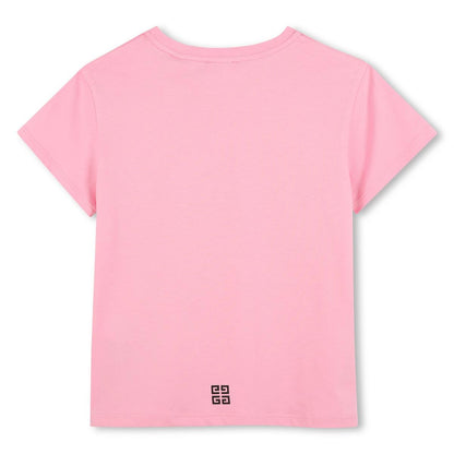 女童粉色Logo棉T恤