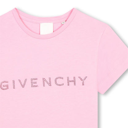 女童粉色Logo棉T恤