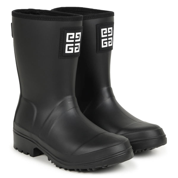 Girls Black Rain Boots