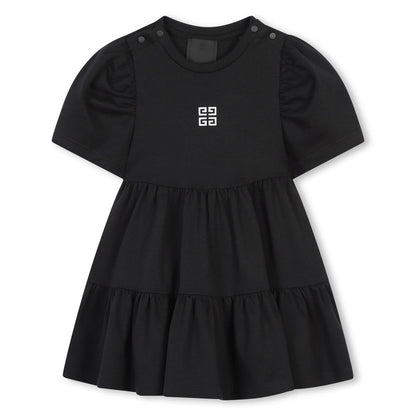 女婴黑色棉连衣裙